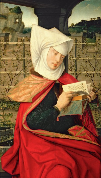 Emerency, the mother of St. Anne, panel from the extreme left-hand side of a polyptych of the Genealogy of the Virgin by Jan II Provost
